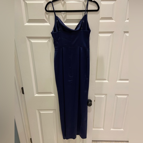 Navy NBD Silk Midi Dress from Revolve - Picture 4 of 4